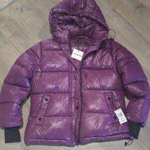 Steve Madden Purple Puffer Jacket Juniors Women